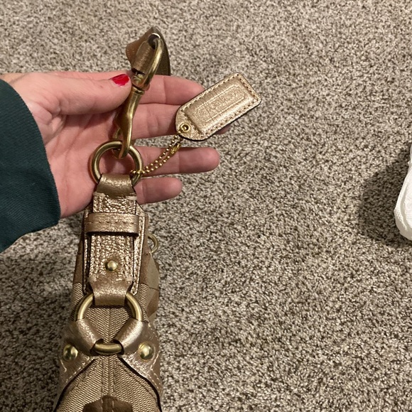 Vintage Gold and Brown Coach Bag - Picture 7 of 14